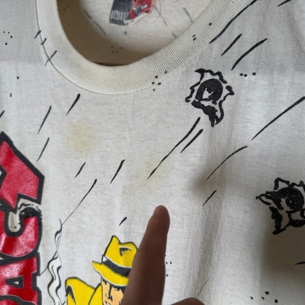 Vintage Dick Tracy All Over Print T-Shirt XL Made in USA Cartoon - Picture 3 of 8
